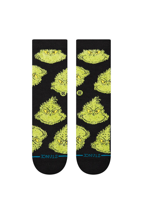 Stance X The Grinch Mean One Crew Sock - Black - Front