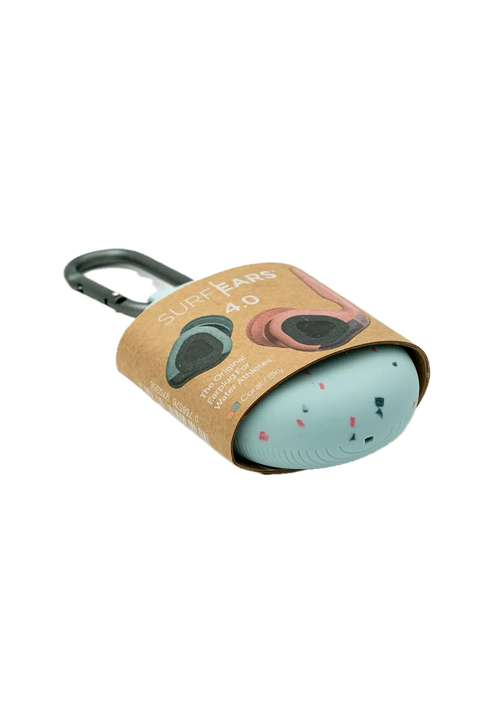 SurfEars 4.0 Ear Plugs - Coral / Sky- Packaging