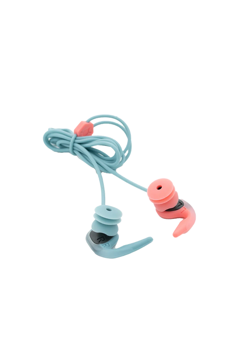 SurfEars 4.0 Ear Plugs - Coral / Sky- Plugs and cord