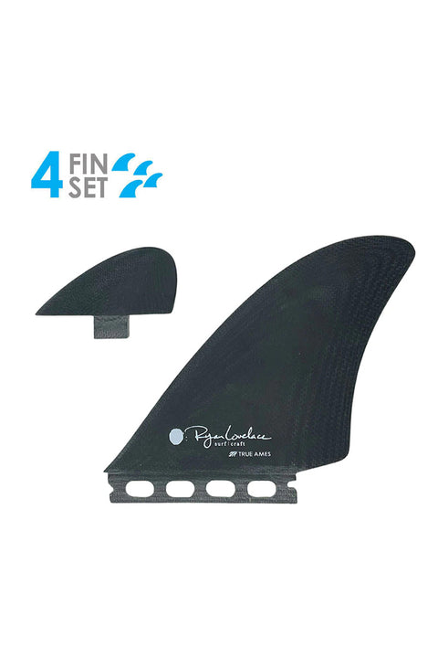 True Ames Lovelace FM Twinzer Twin Fin Set - Black