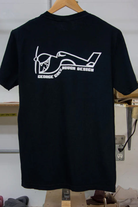 True Ames Greenough Airplane Logo T-Shirt - Black - Back