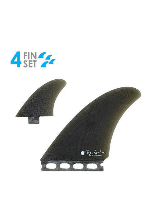 True Ames Lovelace Twinzer Twin Fin Set - Smoke