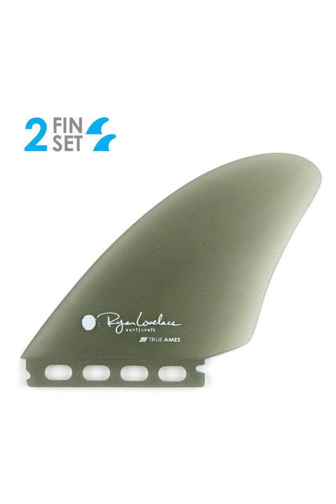 True Ames Lovelace Piggyback Keel Fin Set - Smoke