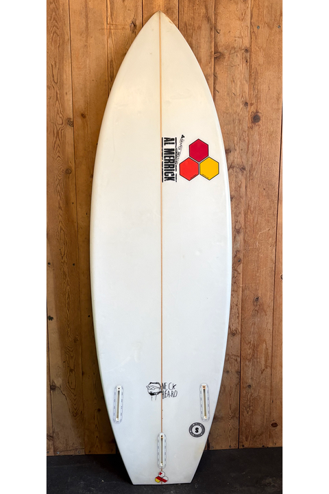 Used Channel Islands 5'8" Neckbeard Shortboard Surfboard - Bottom of board