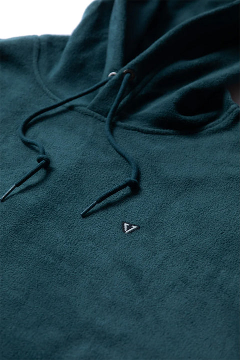 Vissla Eco-Zy Pullover Hoodie - Evergreen- Close up on front