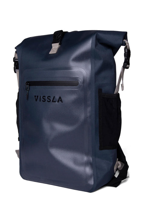 Vissla North Seas 18L Dry Backpack - Navy- side view