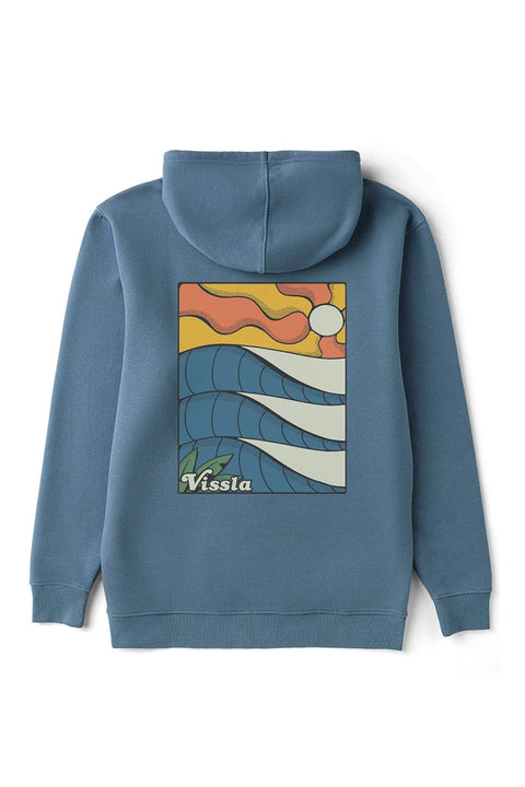 Vissla Offshore Eco Pullover Hoodie - Blue Haze- Back