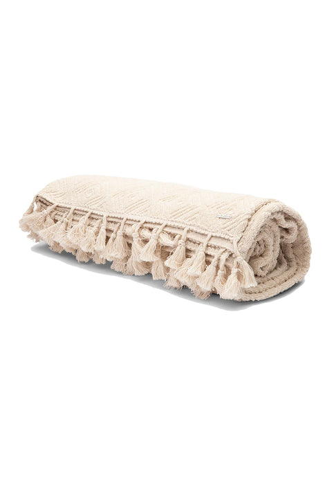 Volcom Apres Sol Towel - Sand - Rolled up