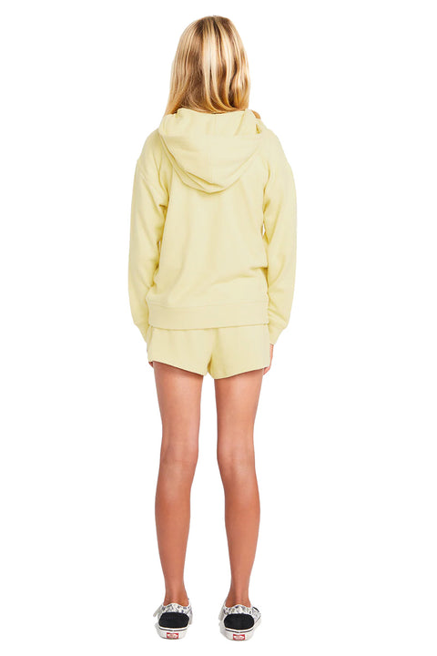Volcom Girls Lived In Lounge Zip Fleece - Citron - Back