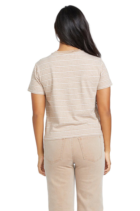 Volcom Halite Stripe S/S Shirt - Mocha - Back