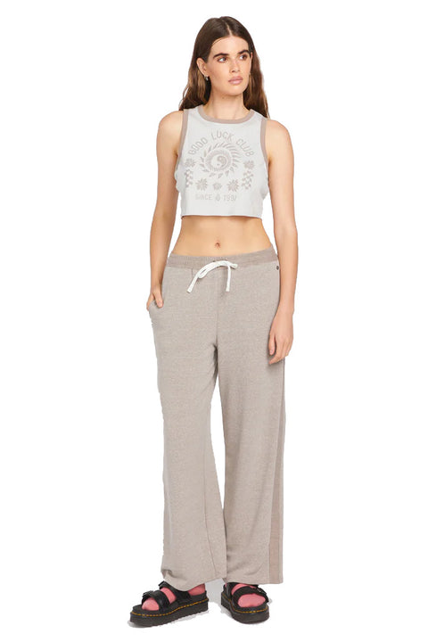 Volcom Lived In Lounge Frenchie Pant - Concrete- Front