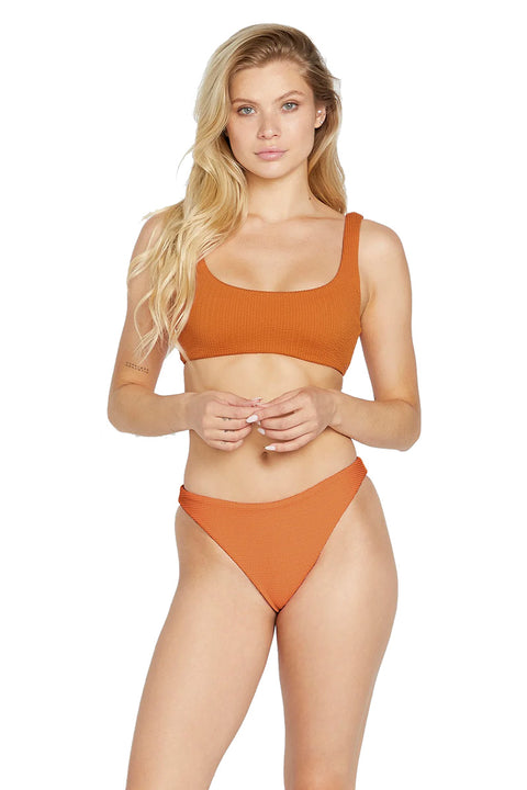 Volcom So Current Skimpy Bikini Bottom - Burnt Sienna- Front