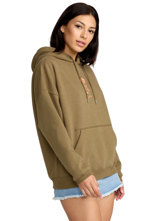 Volcom Stone Art Up Hoodie - Olive Green- Side