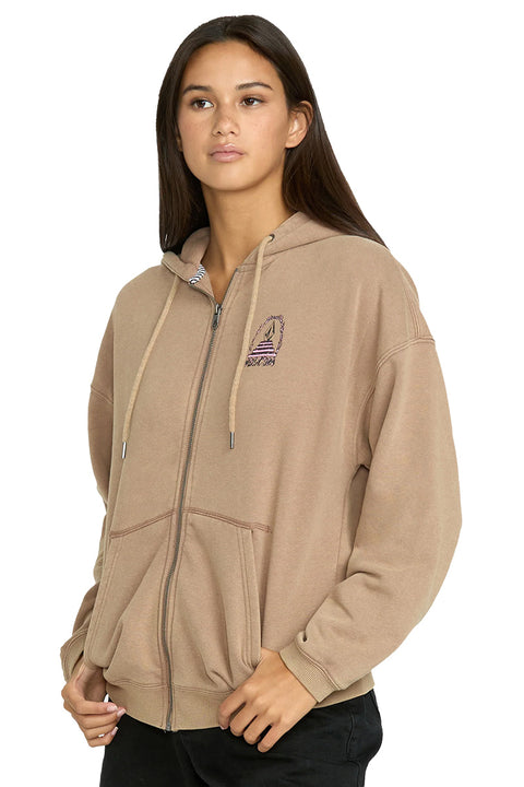 Volcom Stone Art Up Zip - Hazelnut- side