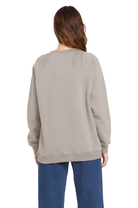 Volcom Stone Magic BF Crew Sweatshirt - Concrete- Back