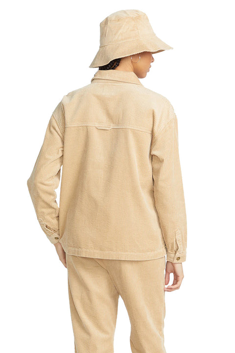 Volcom Stone Street Shacket - Khaki - Back