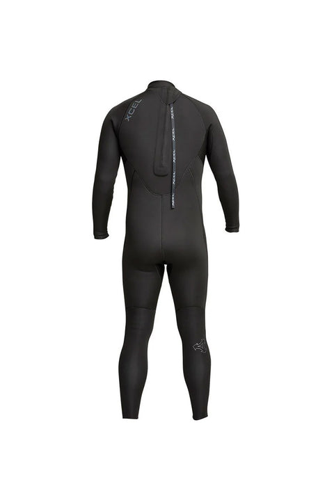 Xcel Axis Back Zip 5/4 Full Wetsuit - Black - Back