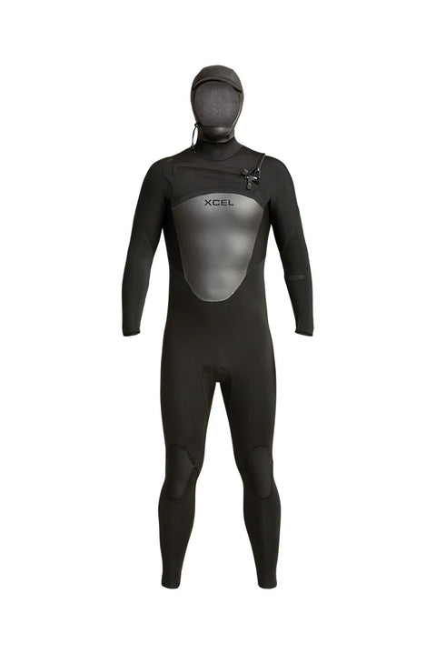Xcel Axis Front Zip 5/4 Hooded Full Wetsuit - Black