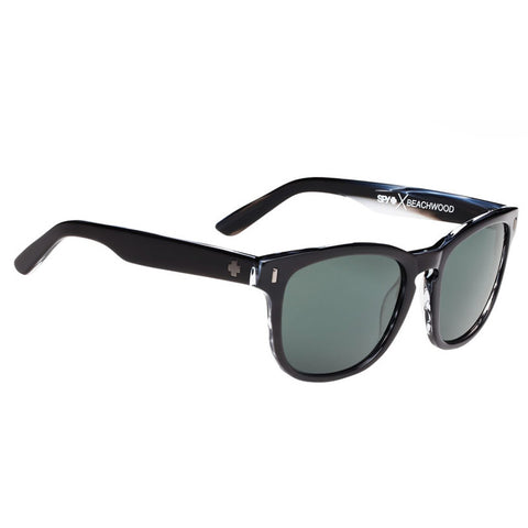 Spy Beachwood Sunglasses - Black Horn / Happy Grey Green
