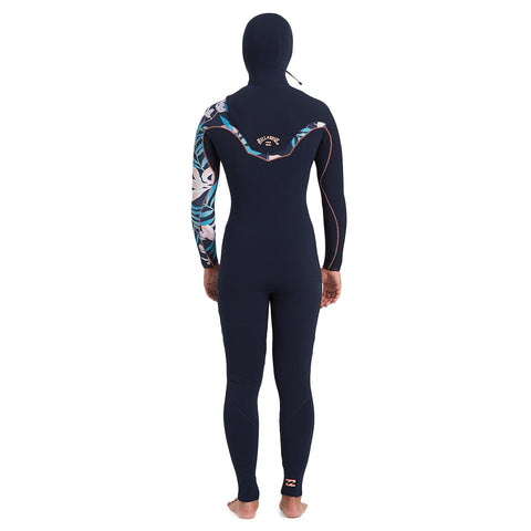 Billabong Women's Furnace Comp 5/4 Hooded Wetsuit - Iris