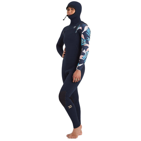 Billabong Women's Furnace Comp 5/4 Hooded Wetsuit - Iris