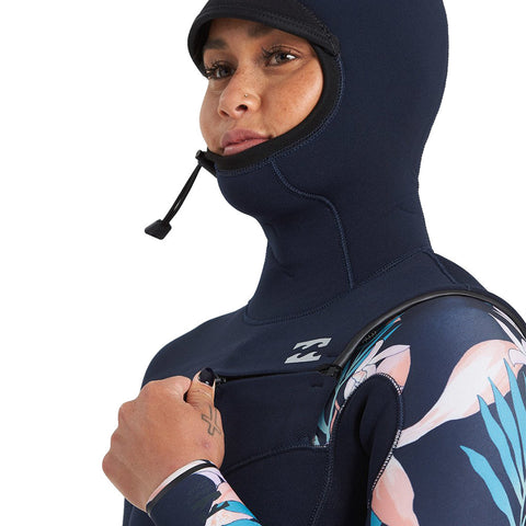 Billabong Women's Furnace Comp 5/4 Hooded Wetsuit - Iris