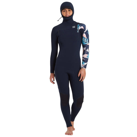 Billabong Women's Furnace Comp 5/4 Hooded Wetsuit - Iris