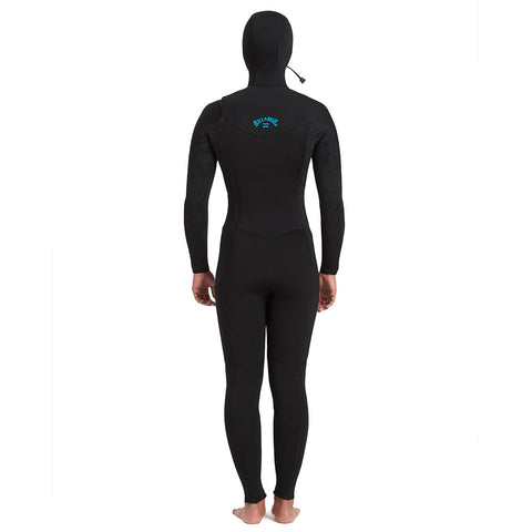 Billabong Women's Synergy 5/4 Hooded Chest Zip Wetsuit - Black