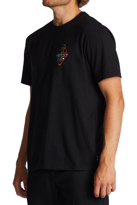 Billabong Andy Irons Diamond Short Sleeve Shirt - Black - Side