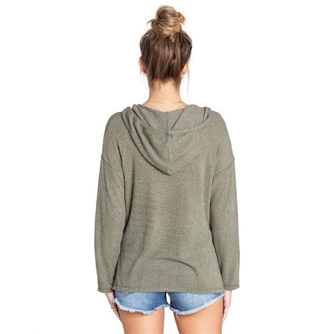 Billabong Days In The Sun Hooded L/S Top - Sage