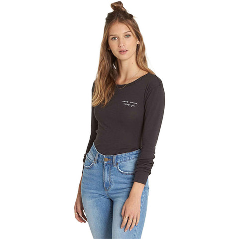 Billabong Easy Come And Go Long Sleeve Shirt - Off Black