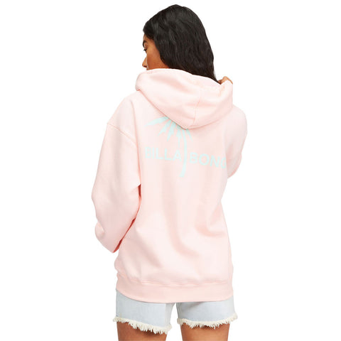 Billabong Off The Beach Pullover Graphic Hoodie - Pale Pink