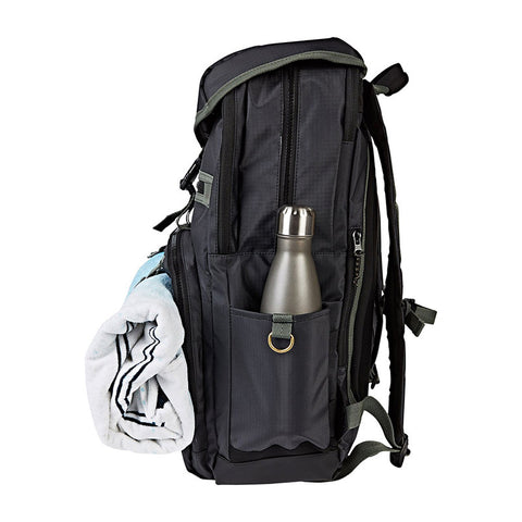 Billabong Surftrek Explorer Backpack - Black - Side With Gear