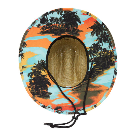 Billabong Tides Print Straw Hat - Aqua Blue