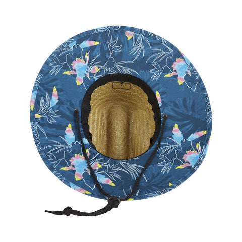 Billabong Tides Print Straw Lifeguard Hat - Navy