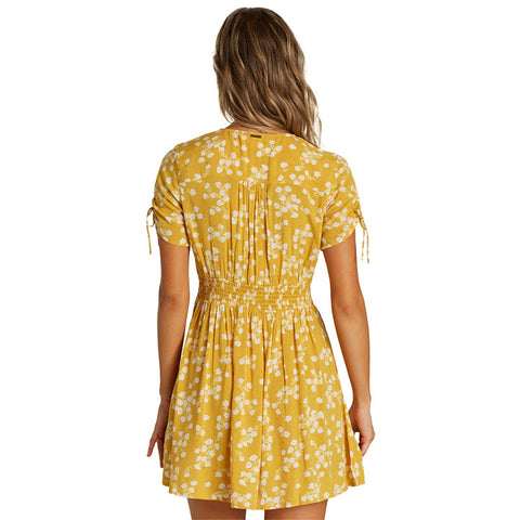 Billabong Twirl Twist Dress - Burnt Gold