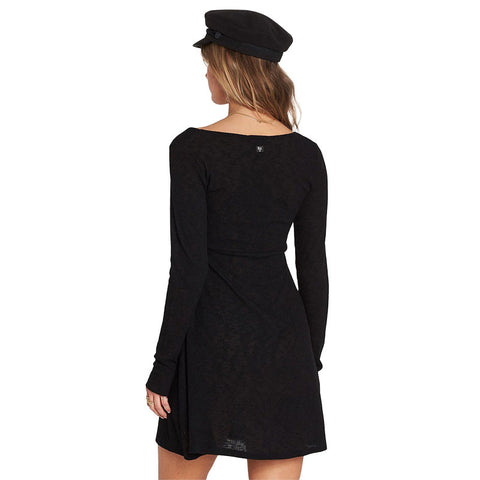 Billabong Walk On Long Sleeve Sweater Dress - Black | Moment Surf Company Billabong Walk On Long Sleeve Sweater Dress - Black | Moment Surf Company