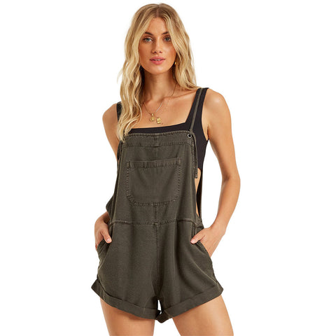 Billabong Wild Pursuit Short Overall - Off Black