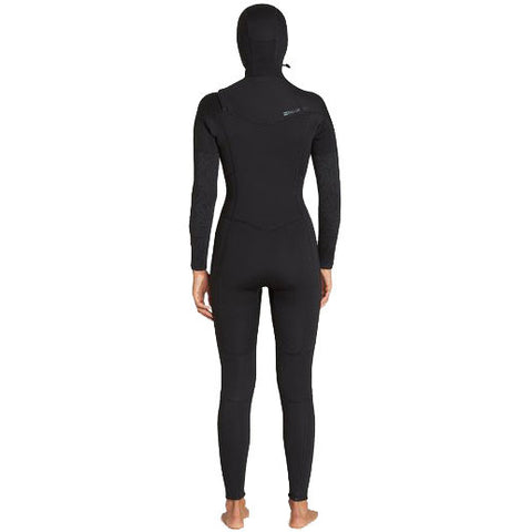 Billabong Women's Furnace Synergy 5/4 Hooded Chest Zip Wetsuit - Black