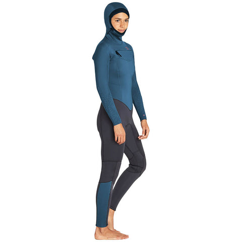 Billabong Women's Furnace Synergy 5/4 Hooded Wetsuit - Black Marine