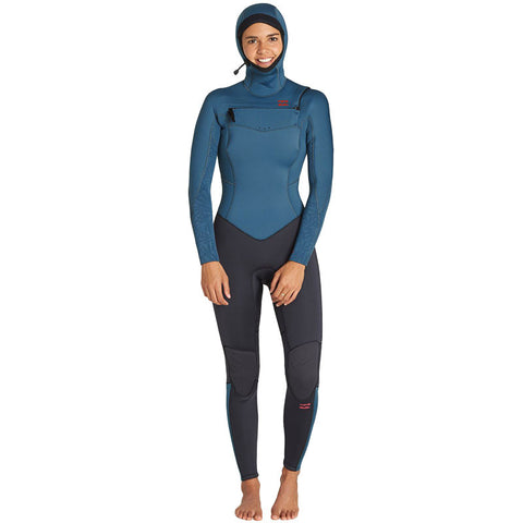 Billabong Women's Furnace Synergy 5/4 Hooded Wetsuit - Black Marine
