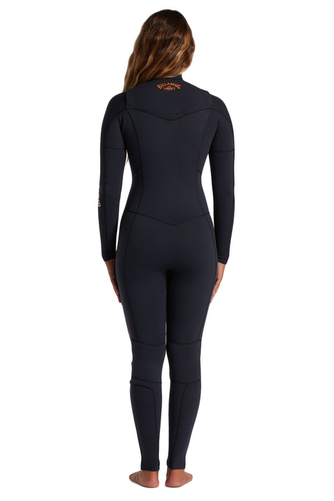 Billabong Women's Salty Dayz Natural 3/2 Chest Zip Wetsuit - Black Tide