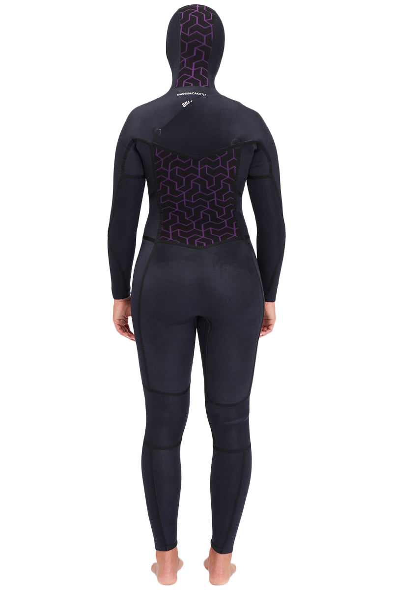 Billabong Women's Synergy 5/4 Hooded Chest Zip Wetsuit - Wild 