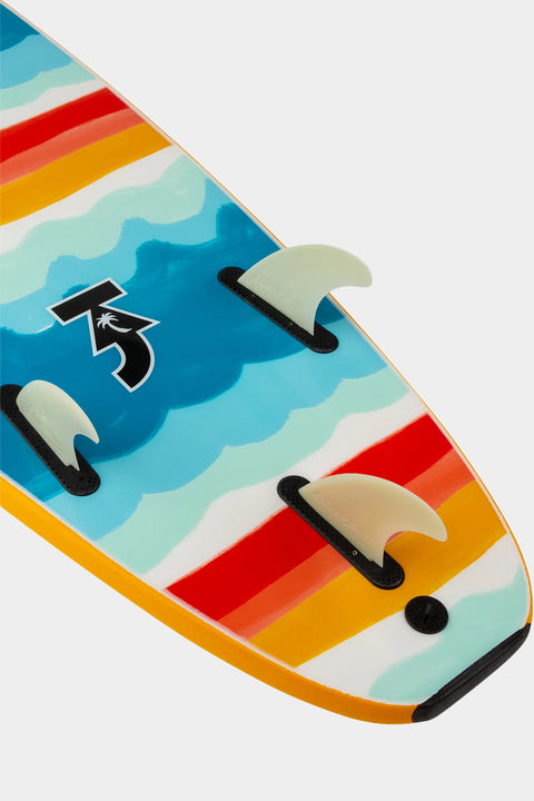 Catch Surf Odysea 7'0" Log X Taj Burrow Pro Surfboard - Pilsner Waves - Closeup