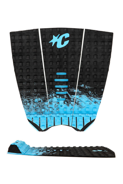 Creatures of Leisure Mick Fanning Traction Pad - Black Fade / Cyan-Front
