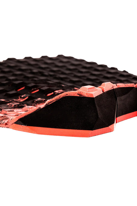 Creatures of Leisure Mick Fanning Traction Pad - Black Fade / Fluro Red-side