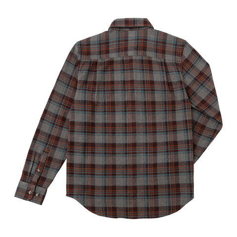 Dark Seas AWOL Woven Flannel - Grey / Brown