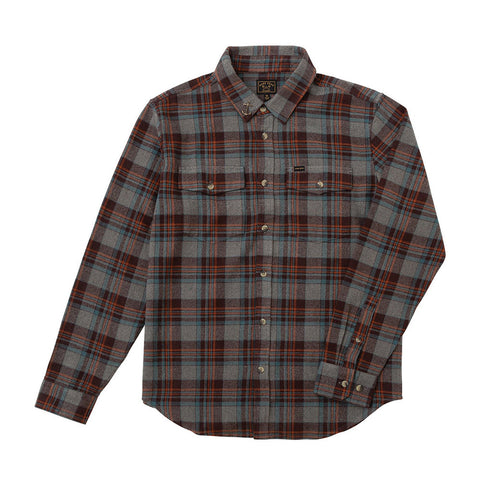 Dark Seas AWOL Woven Flannel - Grey / Brown