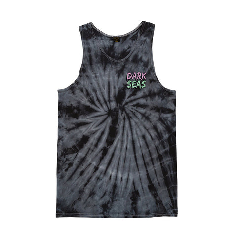 Dark Seas Sludge Tie Dye Tank - Spider Black