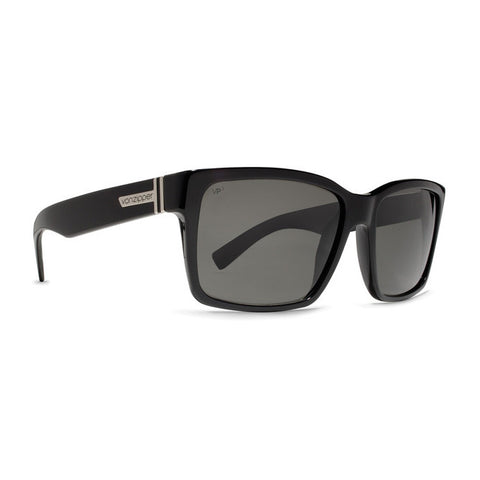 Von Zipper Elmore Sunglasses - Black Gloss / Grey Poly Polarized